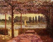unknow artist The Trellis by the River oil painting reproduction